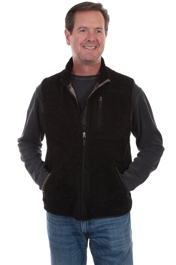 Scully Mens Black 100% Cotton Beefy Ribbed L/S T-Shirt L