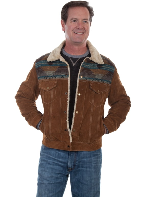 Scully Mens Black Boar Suede Jean Jacket 3X
