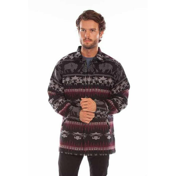 Scully 5336 GRY XL Mens Buffalo Shirt Jacket, Gray - Extra Large