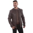 thumbnail image 1 of Scully Mens Chocolate Leather Quilted Jacket L, 1 of 2