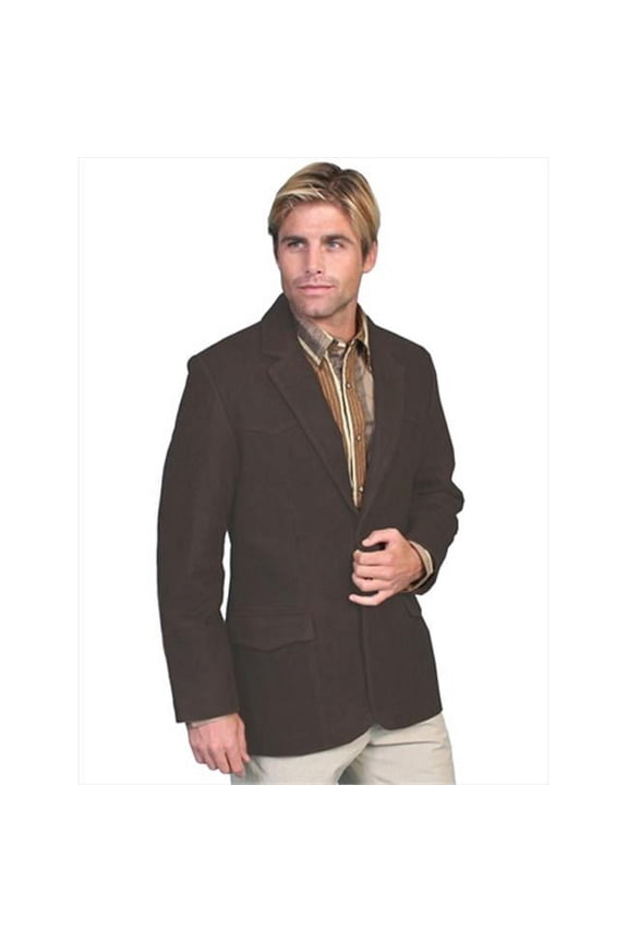 Scully Mens Leather Wear Blazer - Brown - Size 48