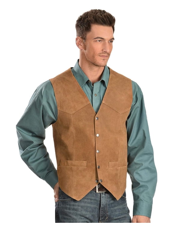 Scully 507-212-L-3XT Men Open Range Vest, Rust - 3XL Tall