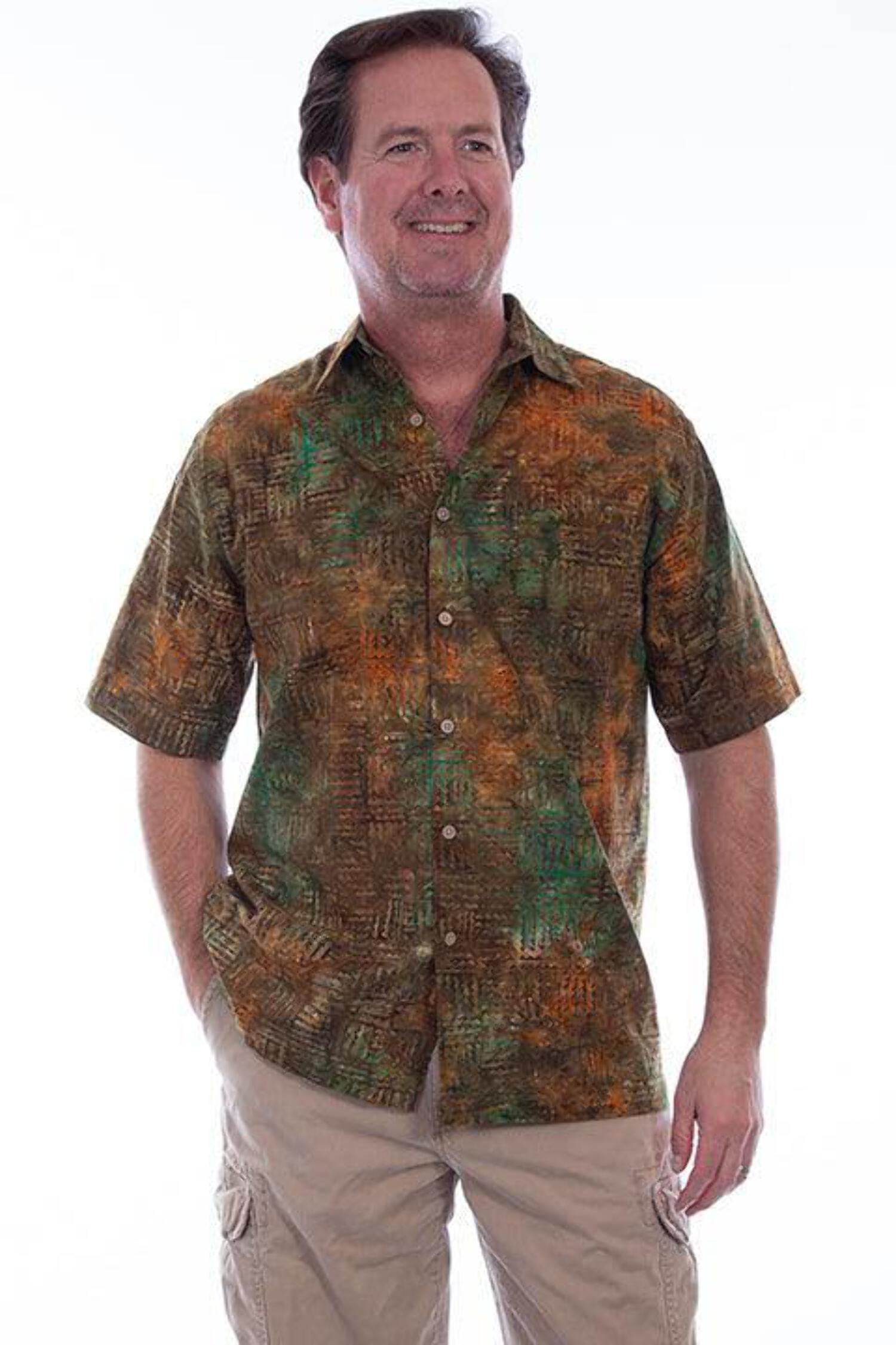 Scully - Mens Short Sleeve Batik Shirt main image 1