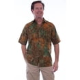 thumbnail image 1 of Scully 5268-OTB-B-2XT Mens Short Sleeve Block Batik Shirt, Outback - 2XL Tall, 1 of 2