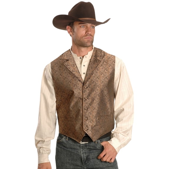 Scully Old West Vest Mens Classic Notched Lapels Dry Clean Only RW129