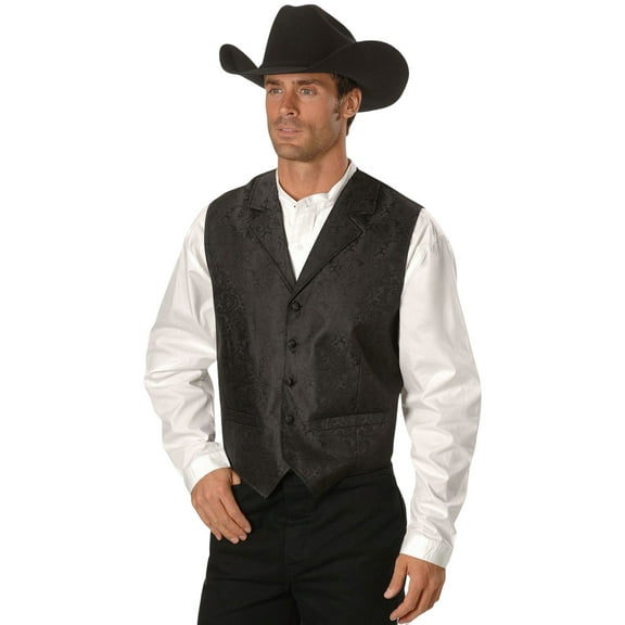 Scully Old West Vest Mens Paisley Cover Button Formal Polyester RW093