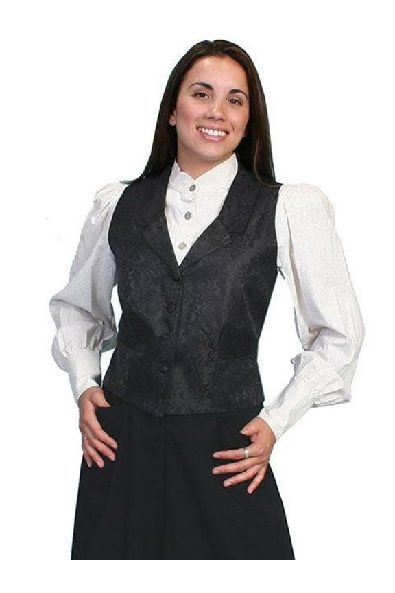 Scully Old West Vest Womens Formal Paisley Cover Button Formal RW546