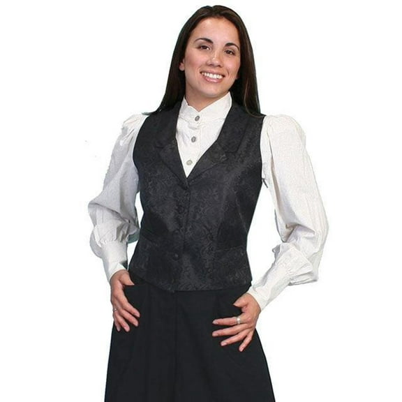 Scully Old West Vest Womens Formal Paisley Cover Button Formal RW546