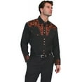 thumbnail image 1 of Scully Men's Embroidered Gunfighter Shirt Big Black 4X, 1 of 2