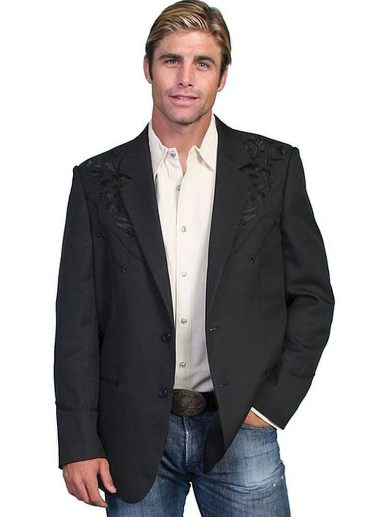 Scully P-733-BLK-38 Mens Western Jacket - Black, 38 Scully P-733-BLK-38 Mens Western Jacket - Black, 38