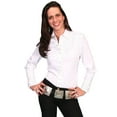 thumbnail image 1 of Scully PL-654-WHT-XXL Womens Embroidered Yoke Long Sleeve Western Show Shirt, White - XXL, 1 of 2