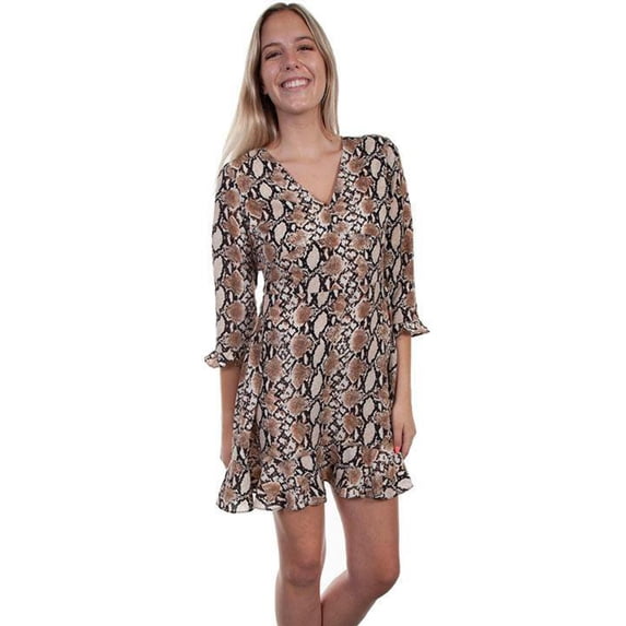 Scully HC622-PYT-L Print Women Dress, Python - Large