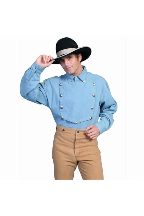 Scully RW011-BLU-XL Men Rangewear Shirt - Blue- Extra Large