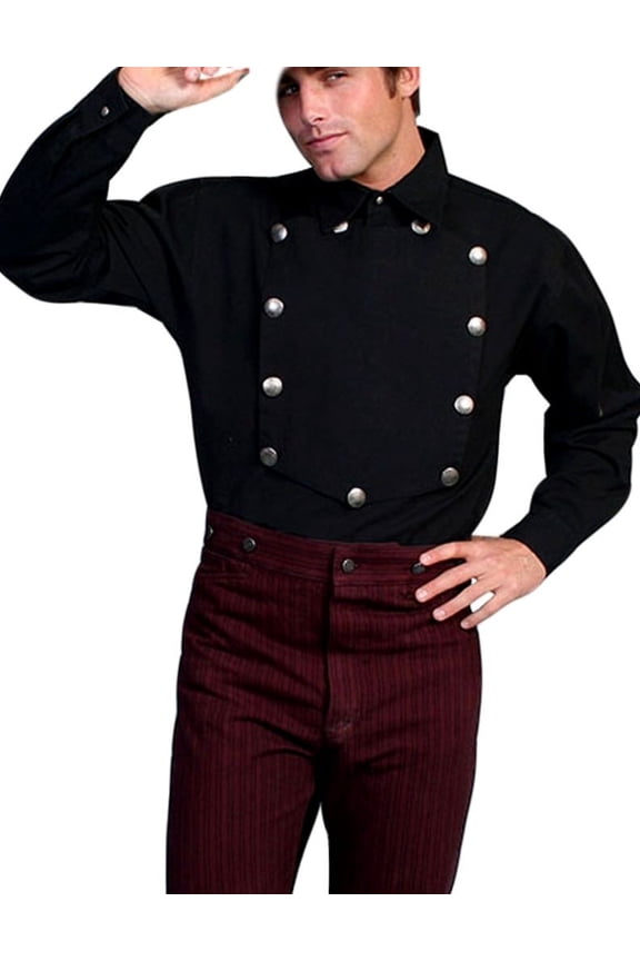 Scully RW011X-BLK-3X-B-T Men Rangewear Shirt - Black, 3X