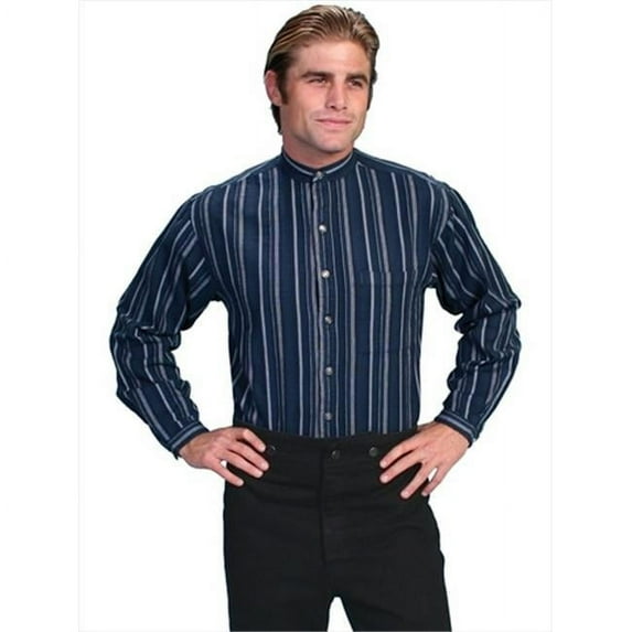 Scully RW025-BLU-XXL Men Rangewear Shirt - Blue- 2 Extra Large