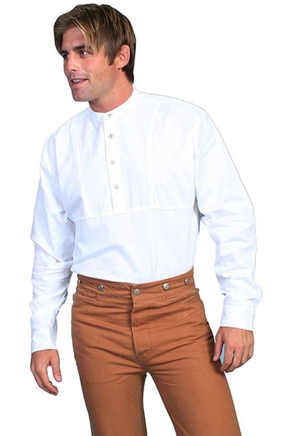 Scully RW031-WHT-XL Mens Rangewear Long Sleeve Traveler Shirt- White- Extra Large