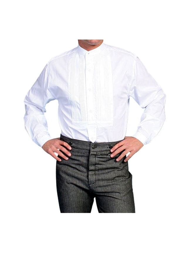 Scully Western Shirt Mens Bib Inset L/S Rangewear L White F0_RW032