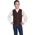 thumbnail image 1 of Scully RW041K-WAL-XS Kids Rangewear Frontier Vest, Walnut, Extra Small, 1 of 1