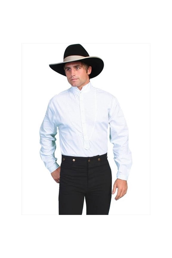 Scully RW058-WHT-XXL Mens Rangewear Doc Stripe Shirt- White- XXL