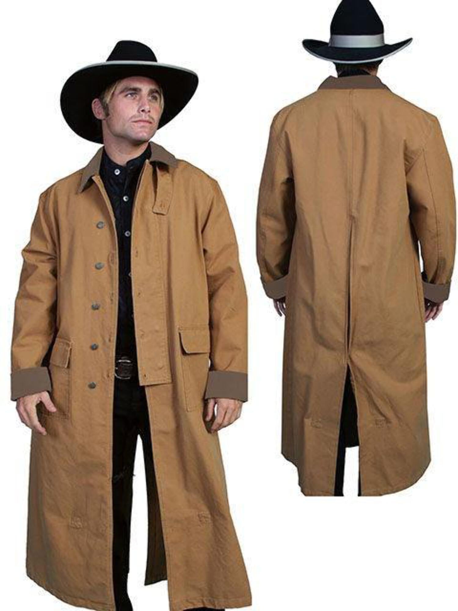 Scully RangeWear Mens Brown 100% Cotton Long Overcoat Duster Coat XXL ...