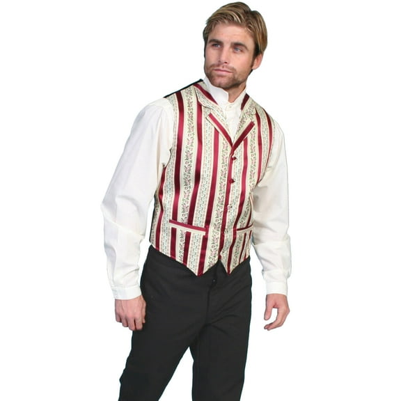 Scully RW168-BUR-L Rangewear 100 Percent Polyester Mens Mansfield Vest - Burgundy- Large