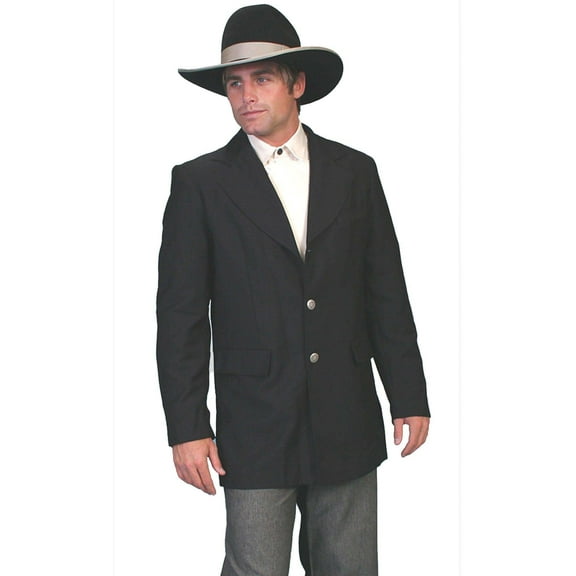 Scully RW200X-BLK-54-B-T Rangewear 100 Percent Polyester Mens Town Coat - Black, 54