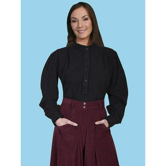 Scully RW534-BLK-XS Women Rangewear Shirt - Black, Extra Small