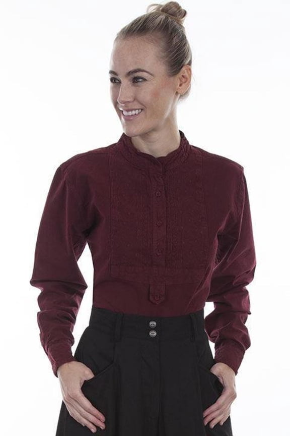 Scully RW577-BUR-S Women Rangewear Mollie Shirt - Burgundy, Small