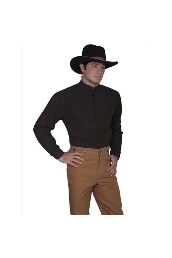 Scully  Rangewear 100% Cotton Mens Newill Shirt - Brown- XXL