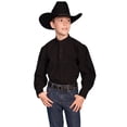 thumbnail image 1 of Scully Rangewear Boys Black 100% Cotton L/S Pullover Pleated Front Shirt L, 1 of 1