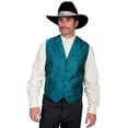 thumbnail image 1 of Scully Rangewear Men's Rangewear Classic Paisley Dress Vest Teal Small, 1 of 4