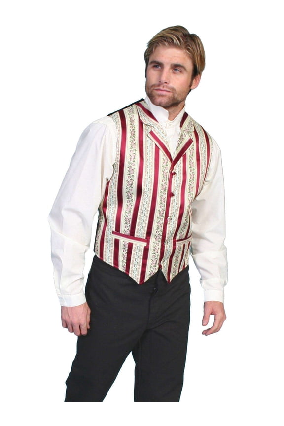 Scully Rangewear Mens Burgundy Polyester Mansfield Classic Vest XXL