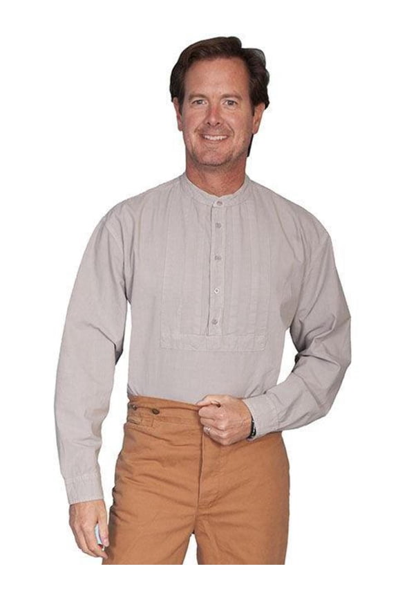 Scully Rangewear Mens Rangewear Pleated Inset Bib Shirt Big and Tall - Rw218x-Lgr