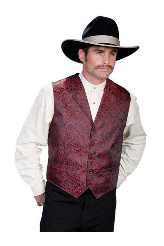 Scully Rangewear Mens Red Polyester Dragon Big Classic Vest 3X