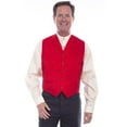 thumbnail image 1 of Scully RW344-RED-S Men Silk Single Breasted Vest, Red - Small, 1 of 2