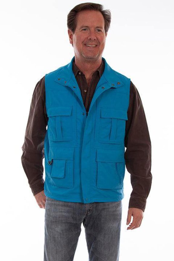 Scully 5262 COS M Versatile Multi-Pocket Mens Vest, Coastal - Medium