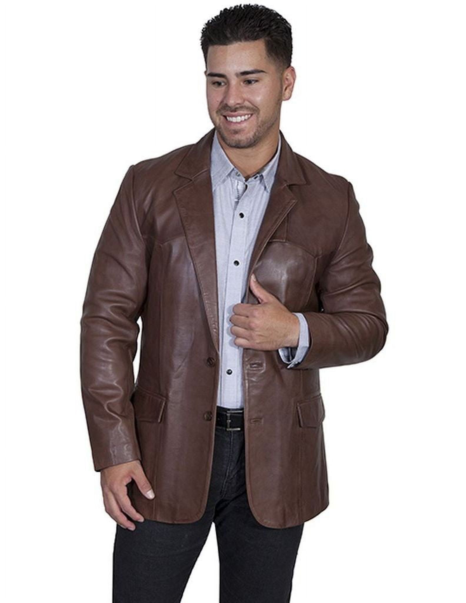 Mens lambskin blazer sale