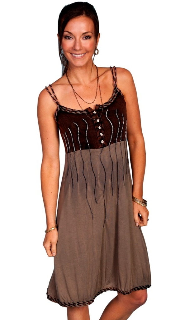 Scully Boho Western Long Spaghetti Strap Handkerchief Dress cheapest