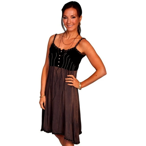 Scully Western Dress Womens Double Spaghetti Straps Short HC125