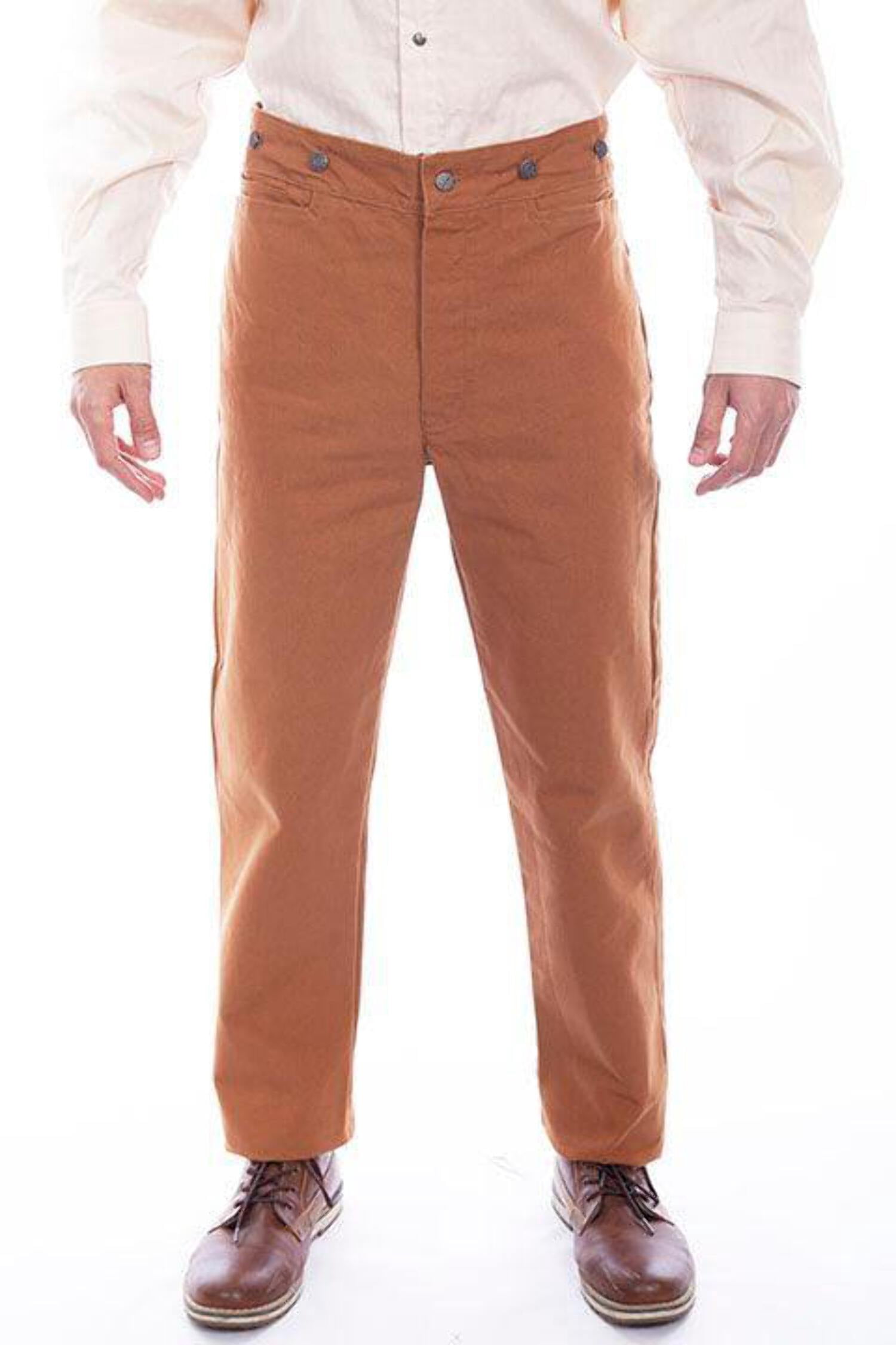 Scully Western Pants Mens Canvas Old West Button Fly 564562