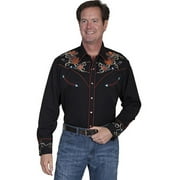 Scully Western Shirt Mens Long Sleeve Snap Guitar Boots P-842