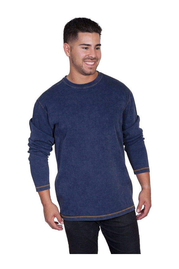 Scully Western Shirt Mens Long Sleeve Solid Ribbed Pullover TR-058