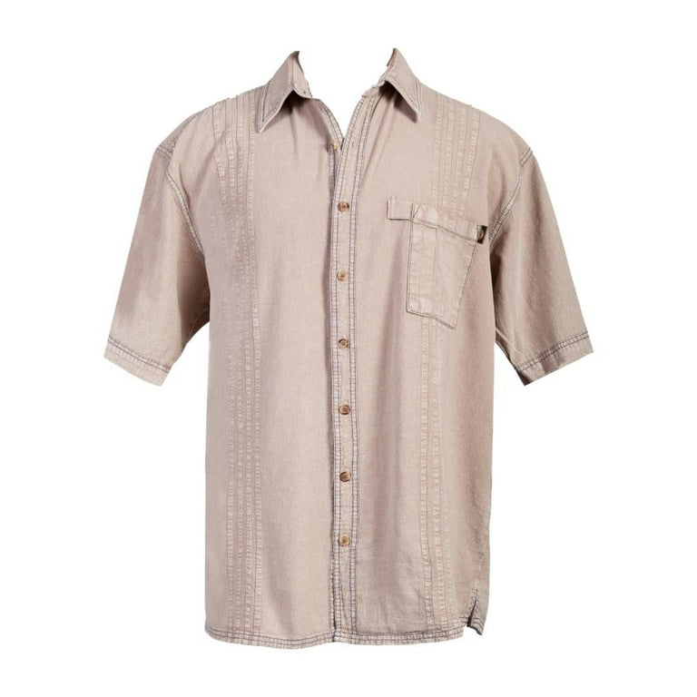 Scully Western Shirt Mens Short Sleeve Pleated XLT Stone F0 4800
