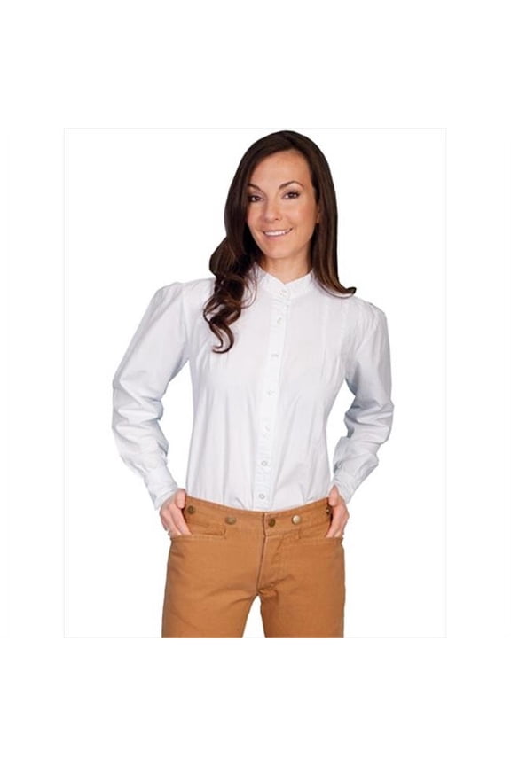 Scully Western Shirt Womens L/S Rangewear Ranch S White F0_RW569