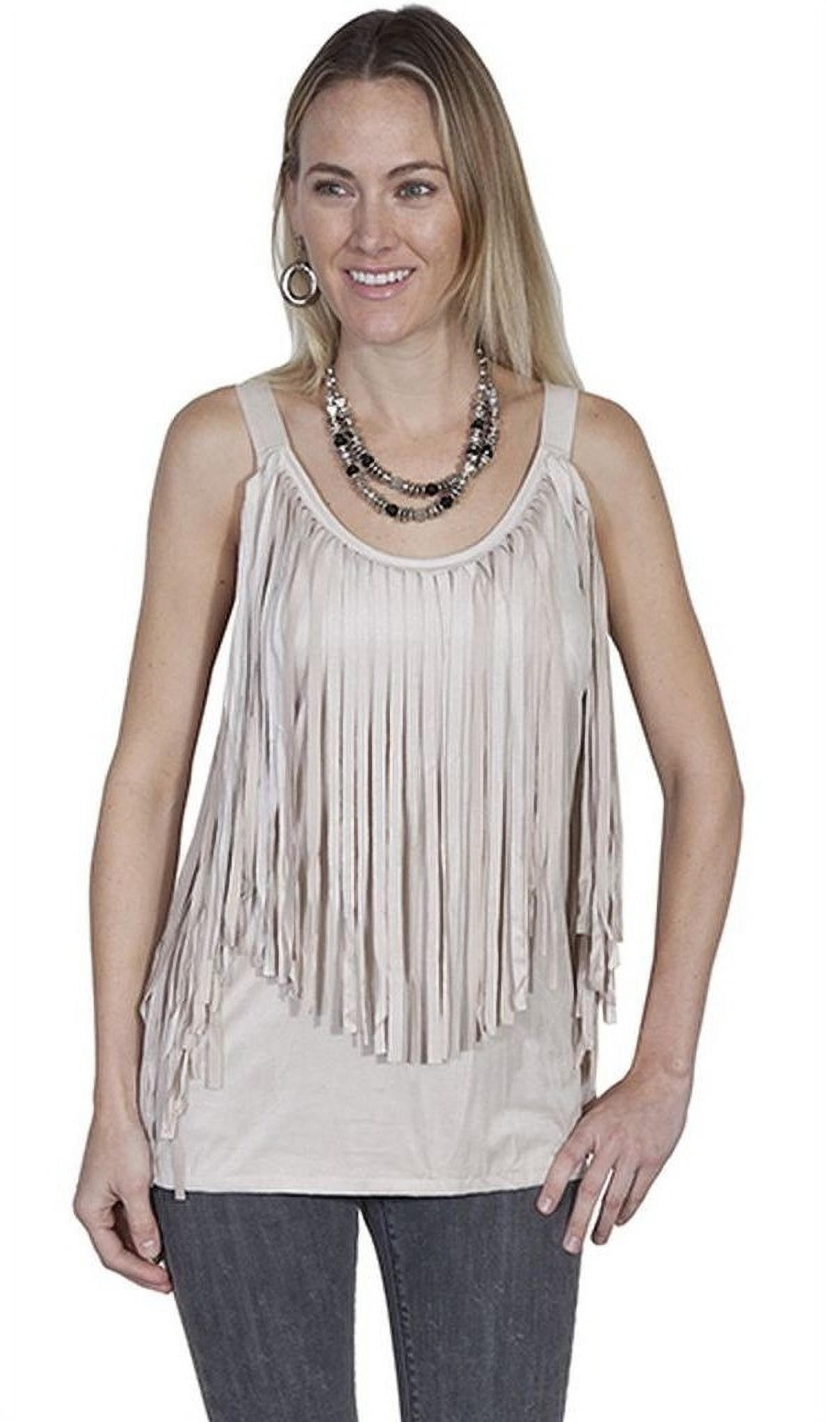 Western fringe store tank top