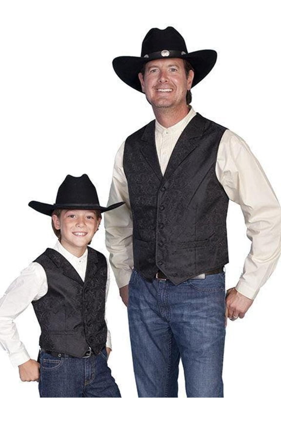 Scully Boys' ' Paisley Vest - RW093K BUR X-  US