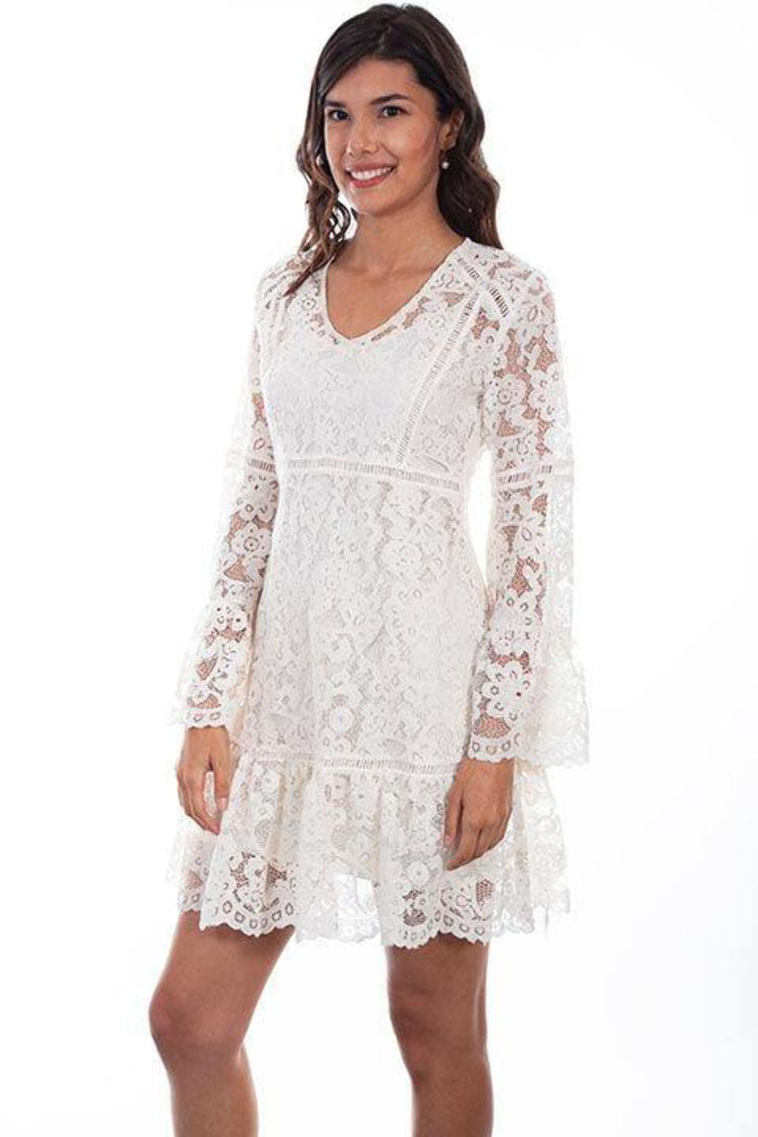 knee length dresses for ladies Long Sleeve Sheath Wedding Dress main image 0