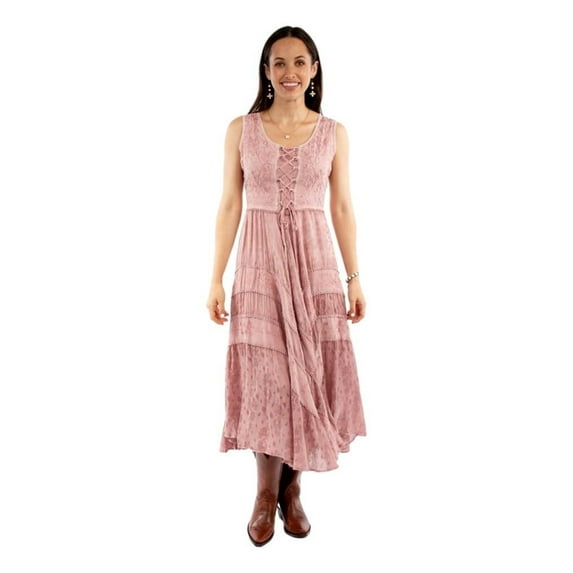 Scully Women's Lace-Up Jacquard Midi Dress - HC118-DPK US