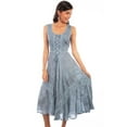 thumbnail image 1 of Scully Women's Lace-Up Jacquard Midi Dress - HC118 Medium US Grey, 1 of 2
