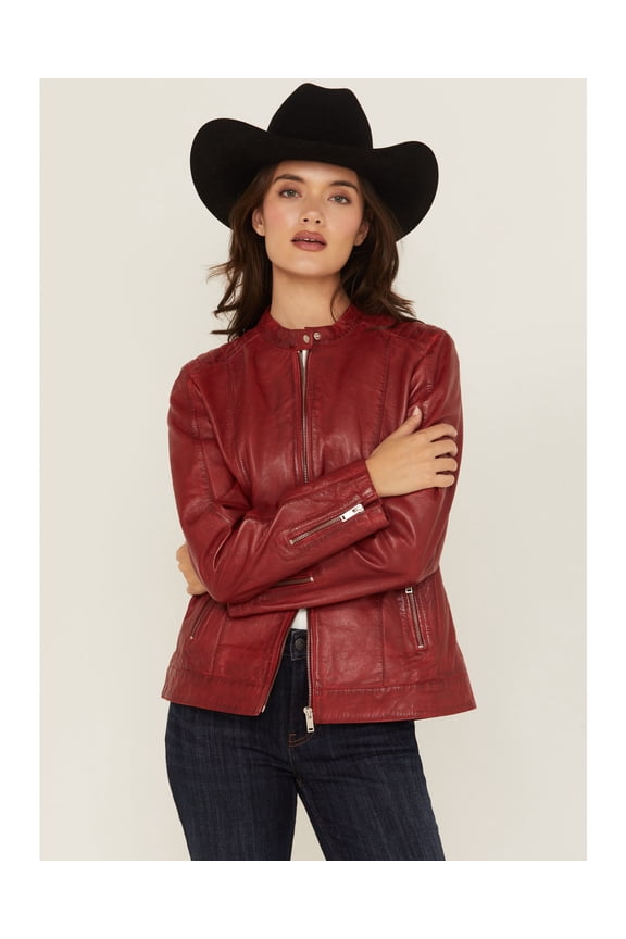 Scully Women's Leather Racing Jacket - L1168 US